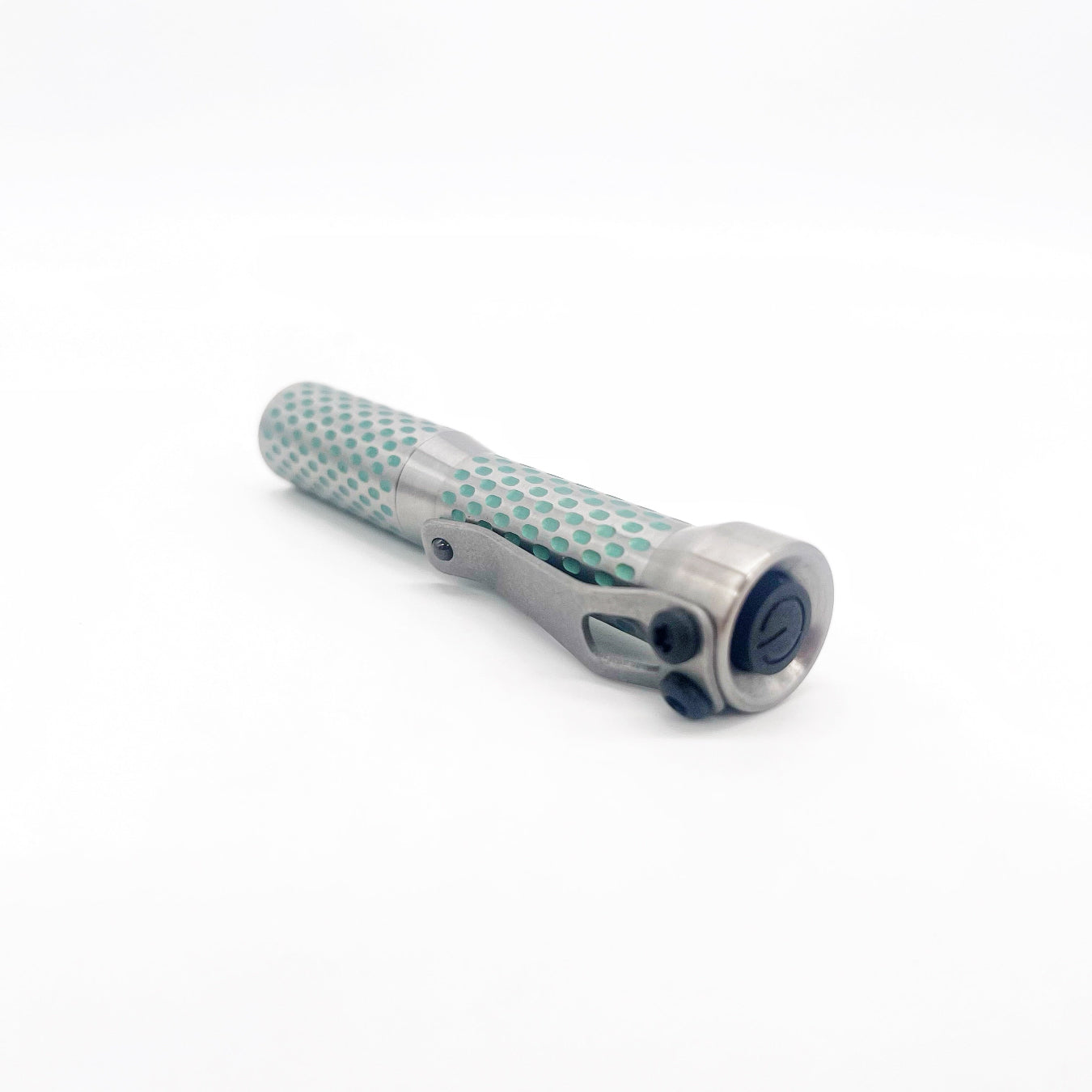 Dawson Machine Craft Divot Slimmer Titanium EDC Flashlight – Anodized Satin Finish, 10440 Battery