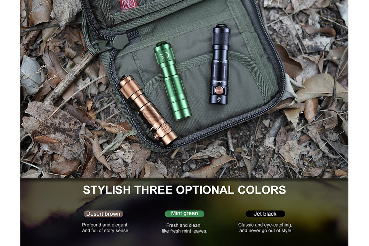 Fenix E05R-Brown 400 Lumen Rechargeable Flashlight Built-in 320 mAh Battery