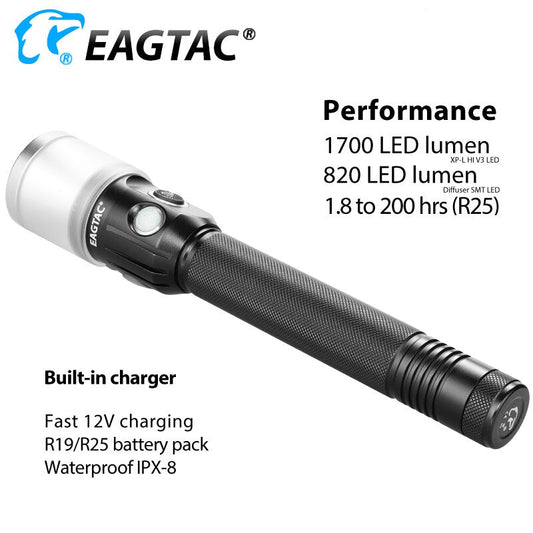 EagleTac GX30L2R Diffuser 1700 lumen LED array CREE XP-L HI V3 (Kit)