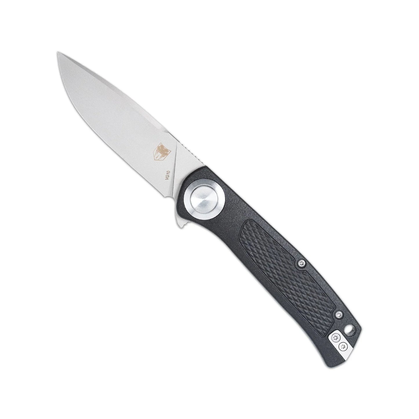 CobraTec Knives EDC Scout Button Lock 3.12" VG10 Blade  Black Grivory Scales CTSCTGRVBLKBL