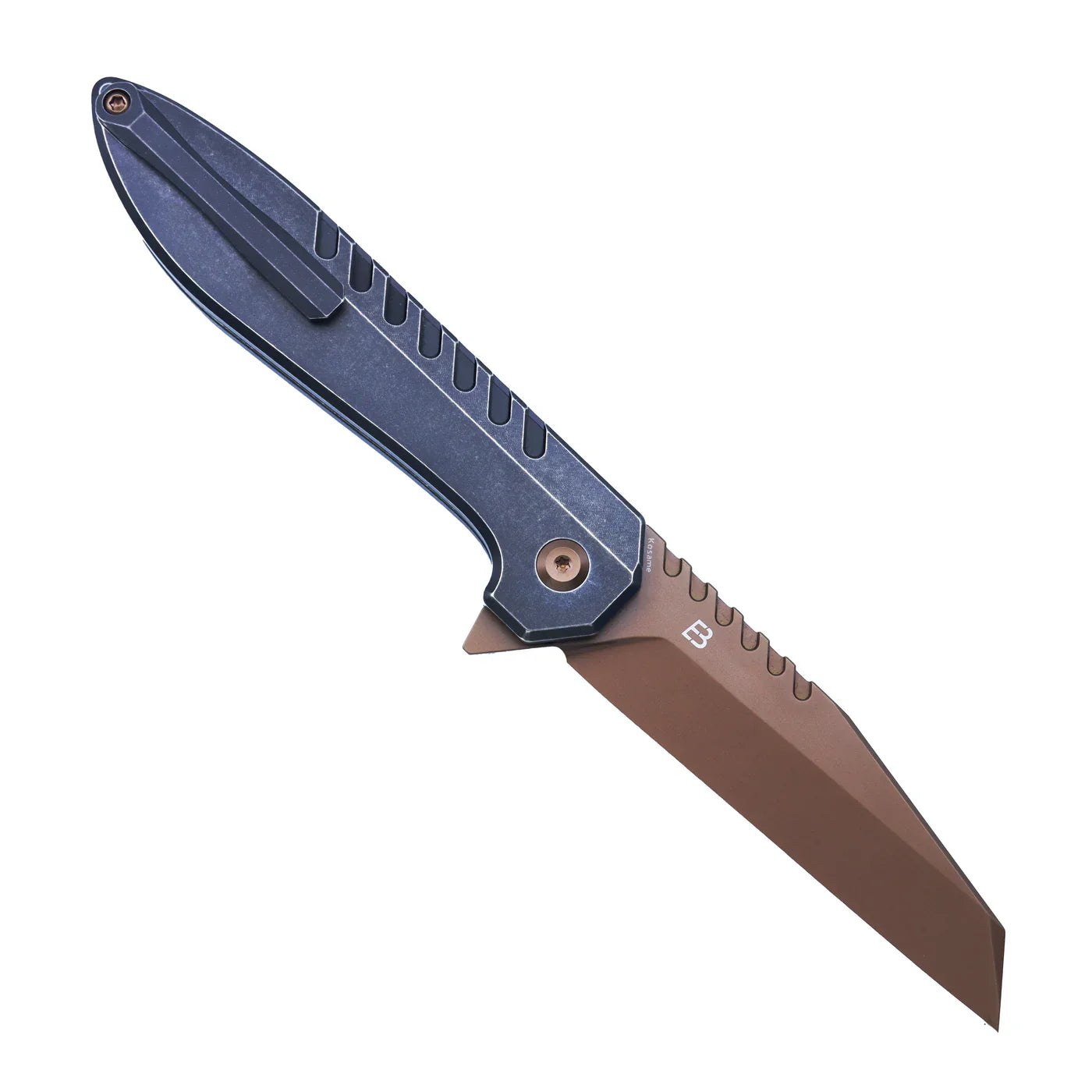 Kansept Kosame3.37"  Rose Gold Coated 154CM Blackwash Titanium with Black G10 T1093F7