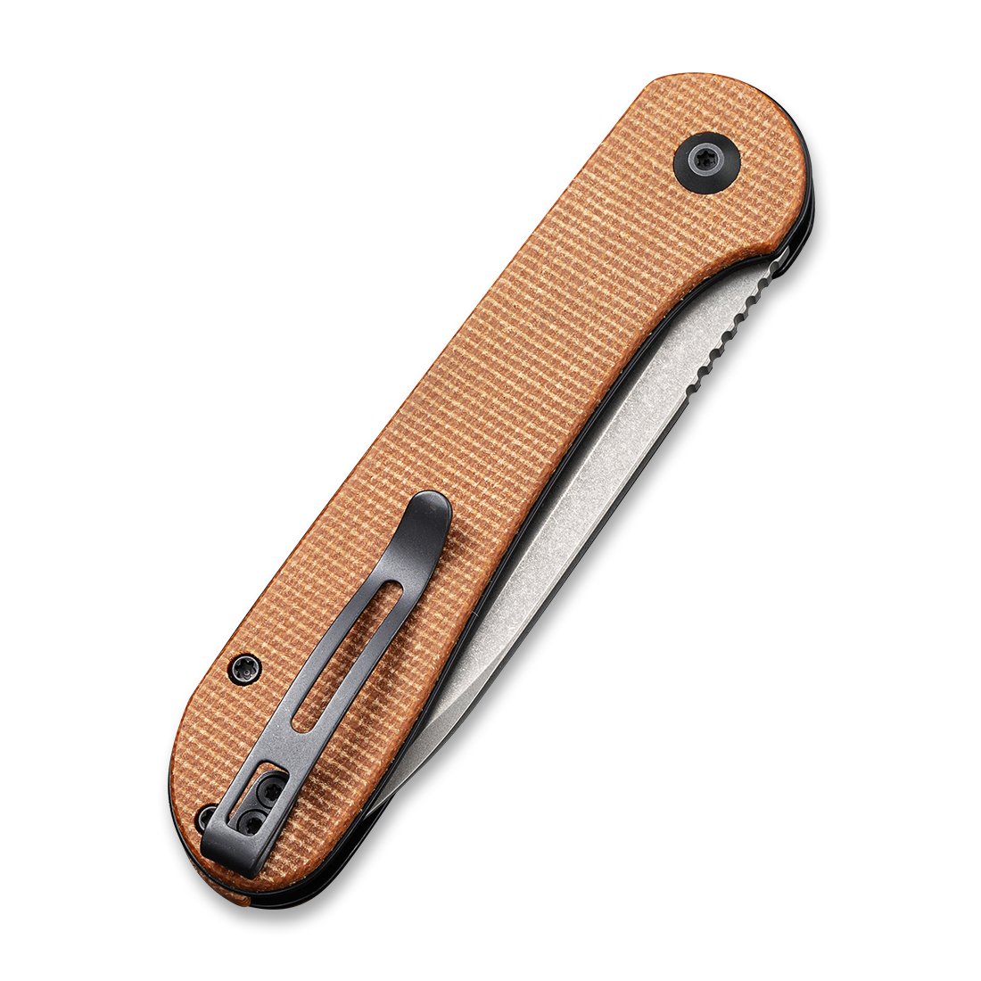 CIVIVI Elementum C2103D Folding Knife 2.96 in 14C28N Steel Blade Brown Micarta Handles