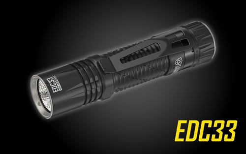 Nitecore EDC33 front view – 4000 lumen USB-C rechargeable EDC flashlight