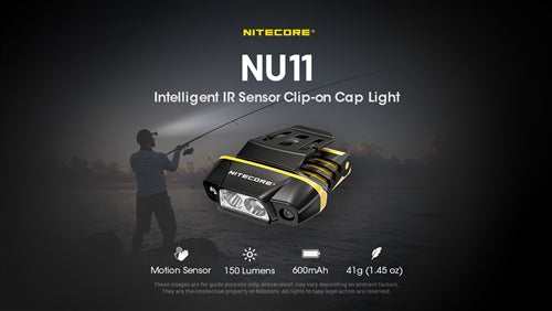 Nitecore NU11 150 Lumen USB-C Rechargeable Clip-on Headlamp