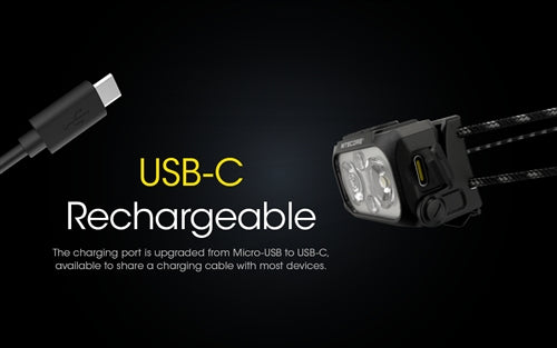 Nitecore NU25 UL 400 Lumen Ultra Lightweight USB-C Rechargeable Headlamp