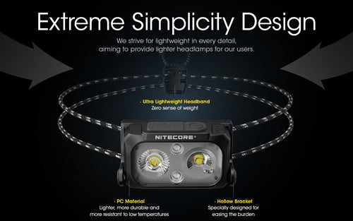 Nitecore NU25 UL 400 Lumen Ultra Lightweight USB-C Rechargeable Headlamp
