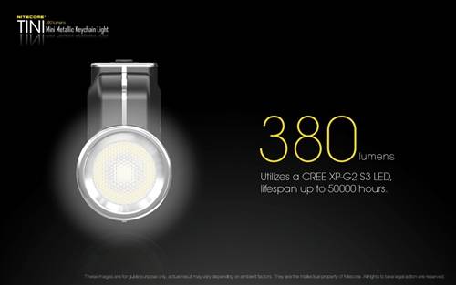 NITECORE TINI 380 Lumen Super Small USB Rechargeable LED Keychain Flashlight (Black)