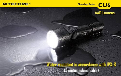 Nitecore Chameleon Series CU6 (Ultra Violet) 440 Lumen 1 x 18650 / 2 x CR123A CREE XP-G2 Dual Color LED Flashlight