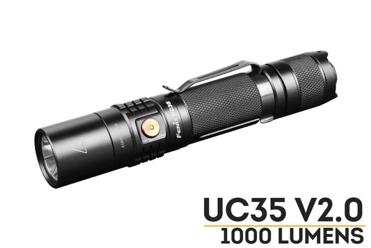 Fenix UC35 V2.0 1000 Lumen Rechargeable Flashlight 1*18650 Battery Included