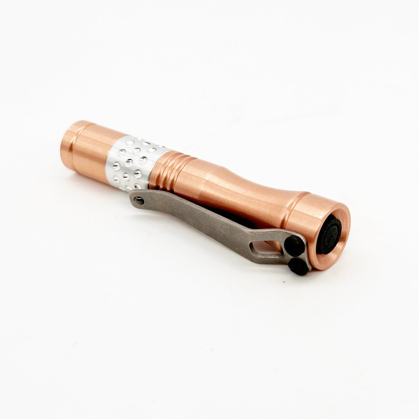 Dawson Machine Craft Hoku Clicky Satin Copper Flashlight 10440 Cell Nichia 519a 4500k LED - Made in USA