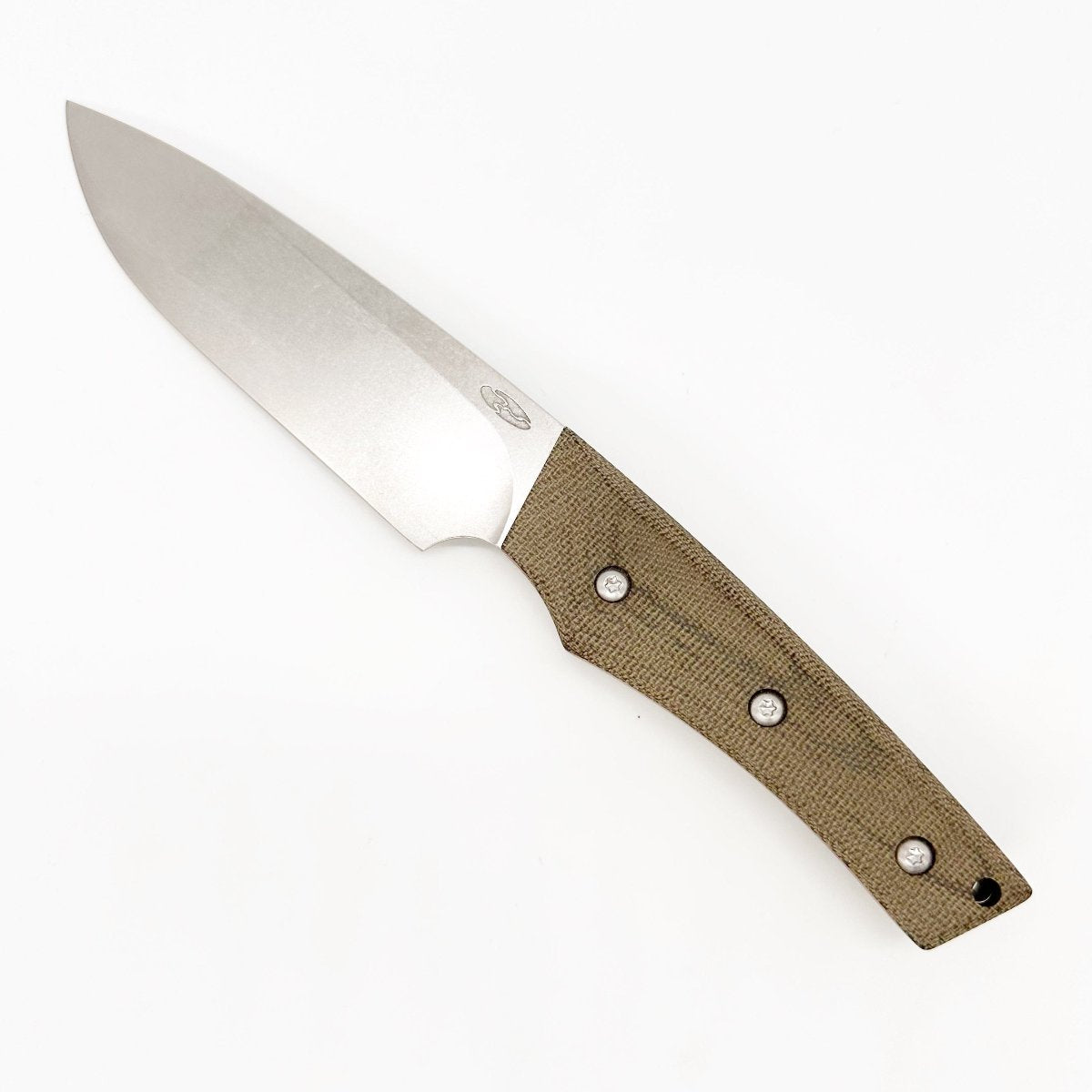 Three Rivers Mfg Red Line Fixed Blade 4.6in CPM-20CV Blade OD Green Micarta Handles