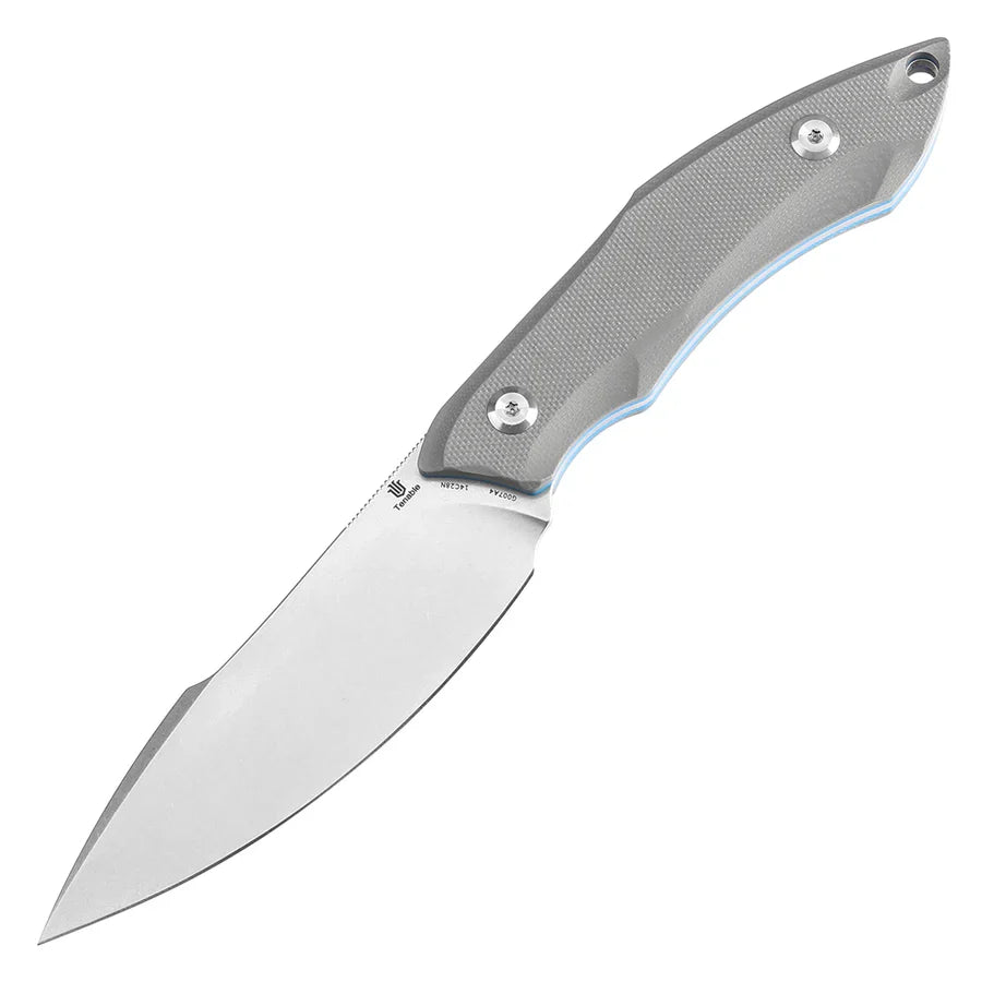 Tenable Luccio G007A4 – 3.81" Stonewashed 14C28N Blade, Grey G10 Handle
