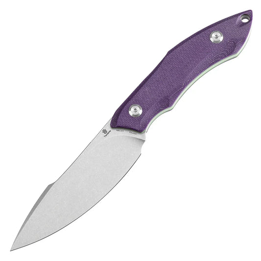 Tenable Luccio G007A5 – 3.81" Stonewashed 14C28N Blade, Purple G10 Handle