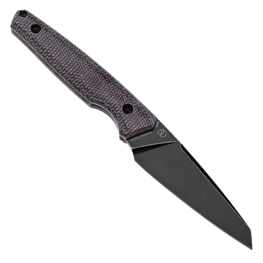 Tenable Parr G011B1 – 3.12" Blackwash CPM S35VN Drop Point Blade, Shred Carbon Fiber Handle, Liner Lock