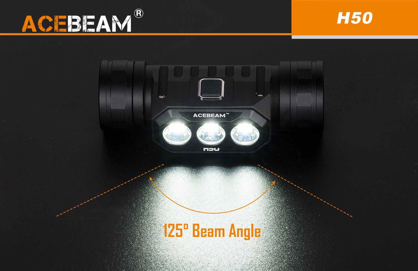 Acebeam H50 2000 Lumen Lightweight Headlamp