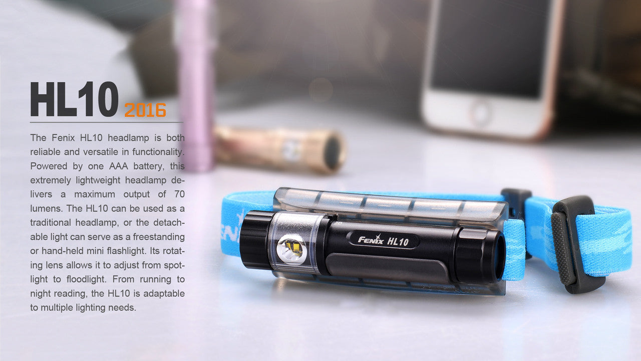 Fenix HL10 Headlamp 70 Lumen 1x AAA