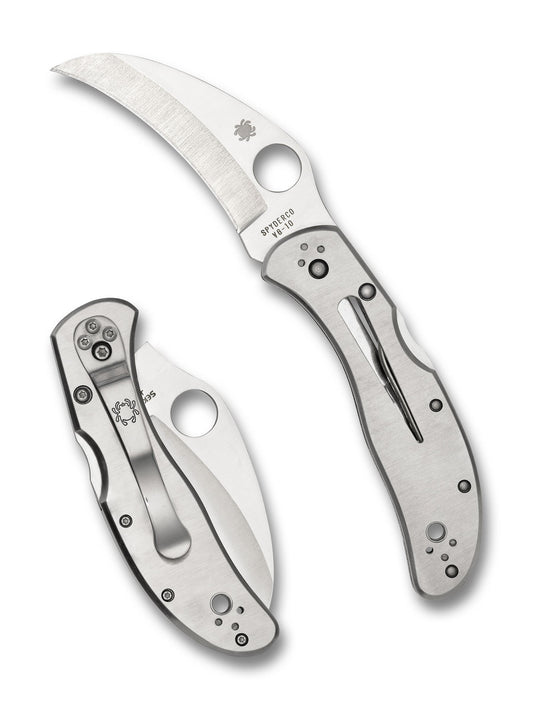 Spyderco Harpy C08P – 2.75" VG-10 Hawkbill Lockback Knife with Stainless Steel Handle