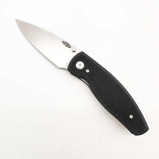 Three Rivers Mfg Neutron 2 Jet Black G-10 Flat Scales 3in Magnacut Blade