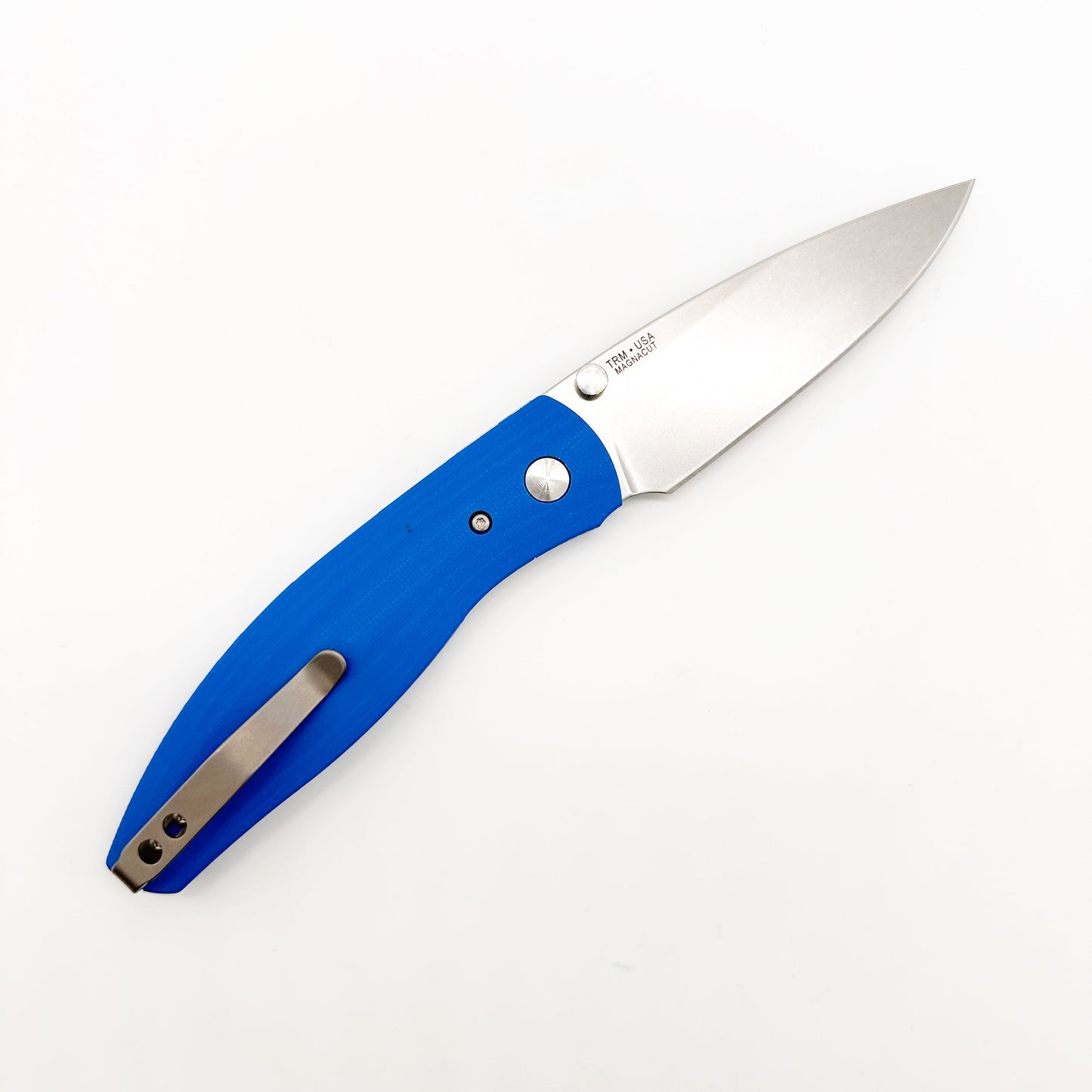 Three Rivers Mfg Neutron 2 Magnacut Blade ROYAL BLUE G10 3D Contoured Scales