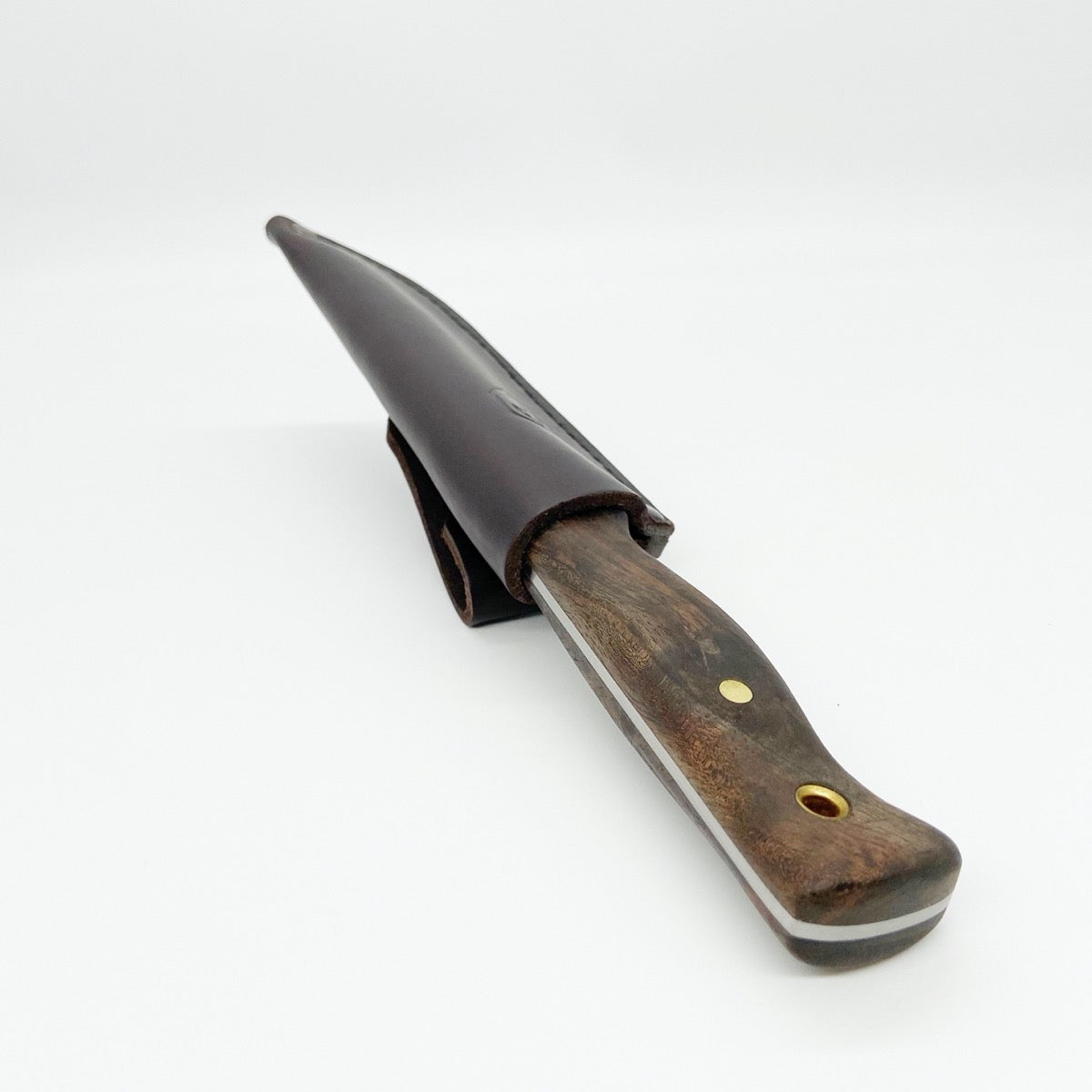 Condor Bushlor Full Tang Fixed Blade Fixed 4.3in 1075 High Carbon Steel Blade With a Walnut Hardwood Handle and a Hand Crafted Leather Sheath - GoingGear.com