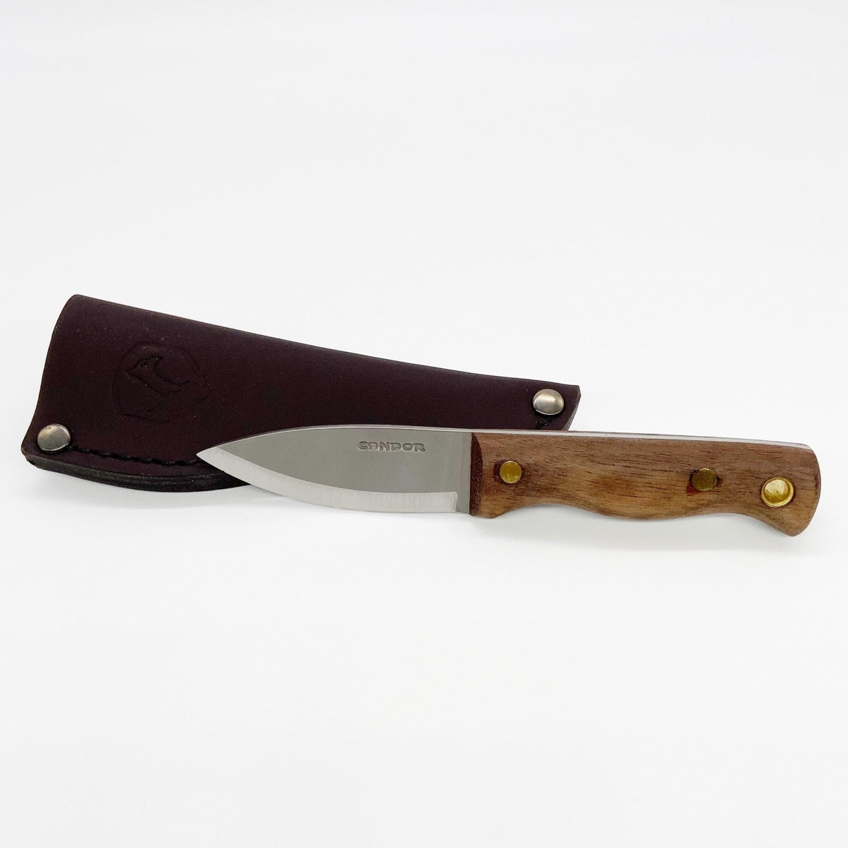 Condor Mini Bushlore Full Tang Fixed Blade Knife w/ Hood Handle and Hand Crafter Leather Sheath - GoingGear.com