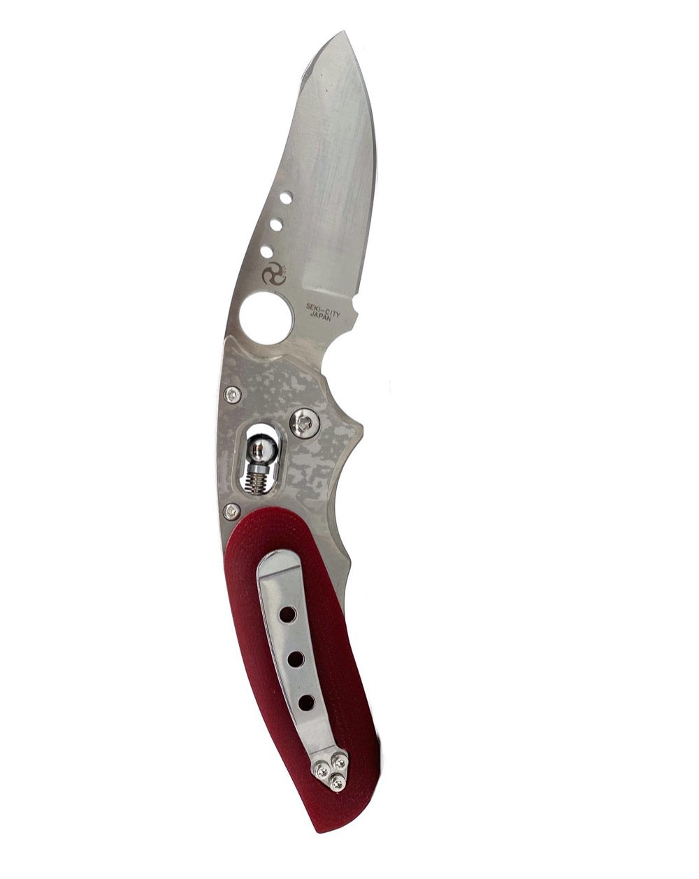 Spyderco Viele Phoenix Red Sprint Run Folding Knife Ball Bearing Lock 3.05in VG-10 Steel Blade - C114GPRD