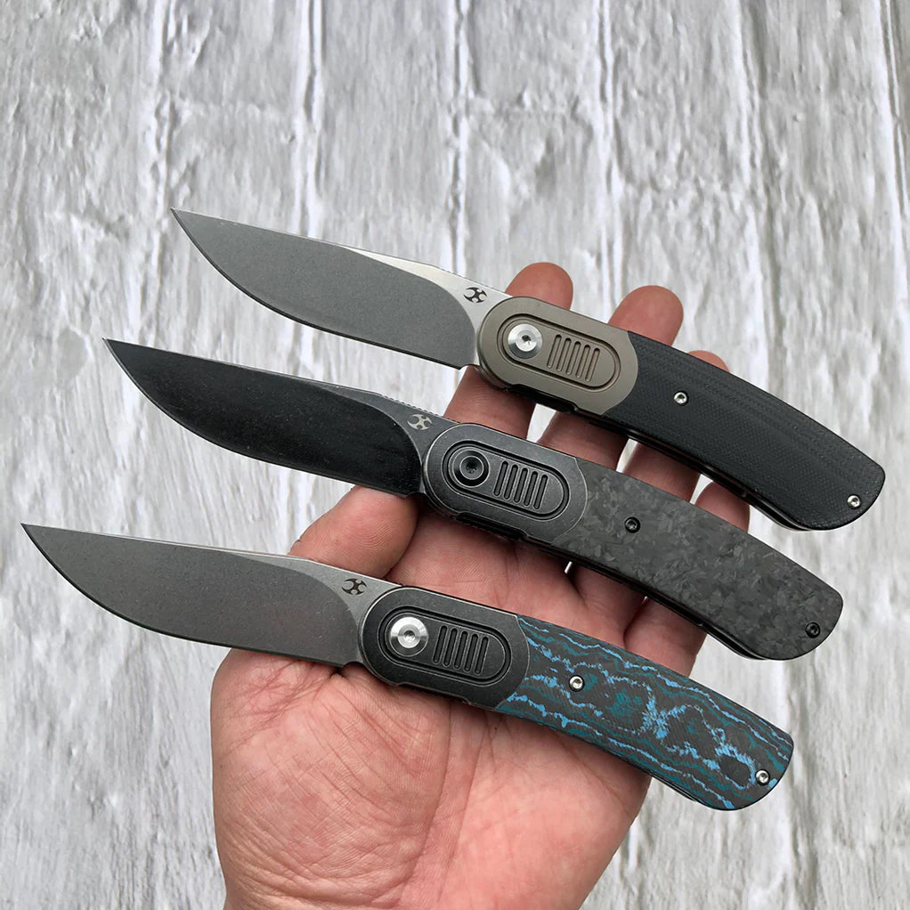 Kansept Reverie K2025A3 – Arctic Storm Carbon Fiber & Titanium, 2.92" CPM-S35VN Blade, Justin Lundquist Design