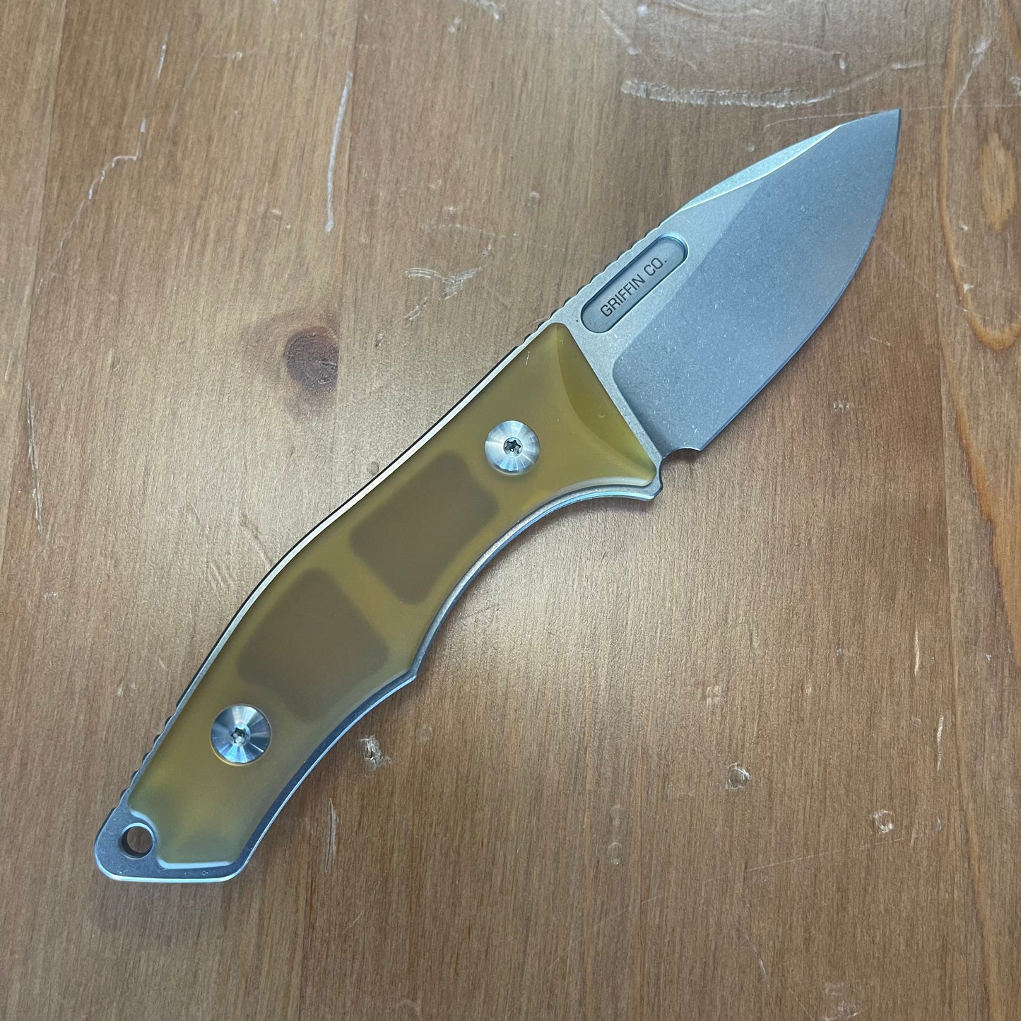 Griffin Scout 2.5 Fixed Blade 2.5in Magnacut Steel Ultem Handles Kydex Sheath Included