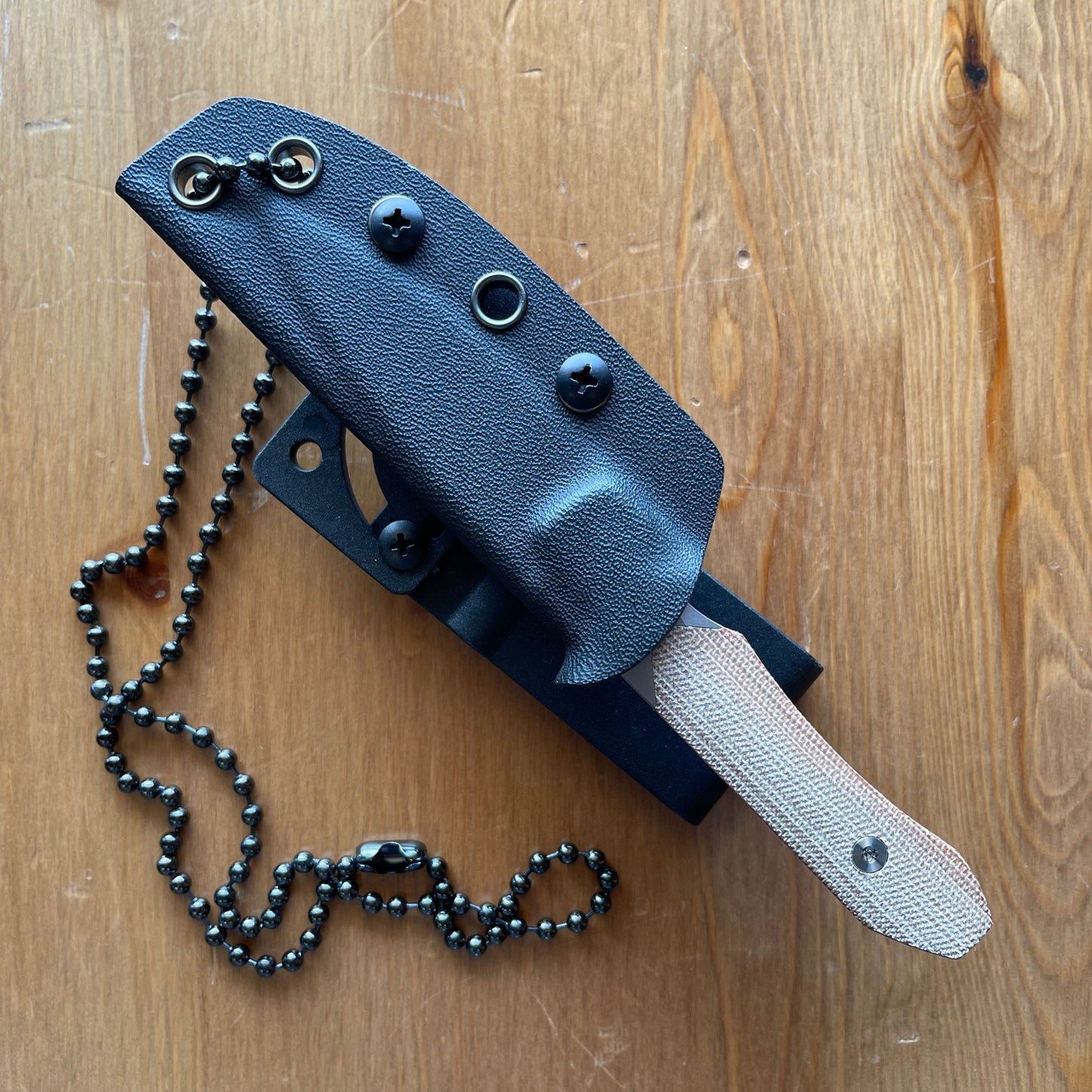 Griffin X Limited EDC Fixed Blade 2.79in Magnacut Steel Titanium / Natural Micarta Handles