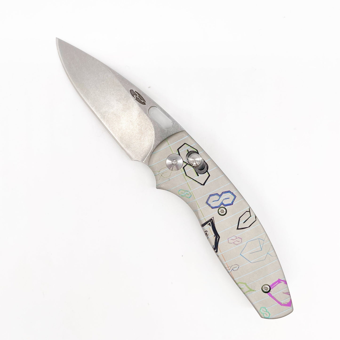 Three Rivers Mfg Bulldog Riverlok 3.2in Magnacut Blade Titanium w/ "The S" Notebook Style Handles