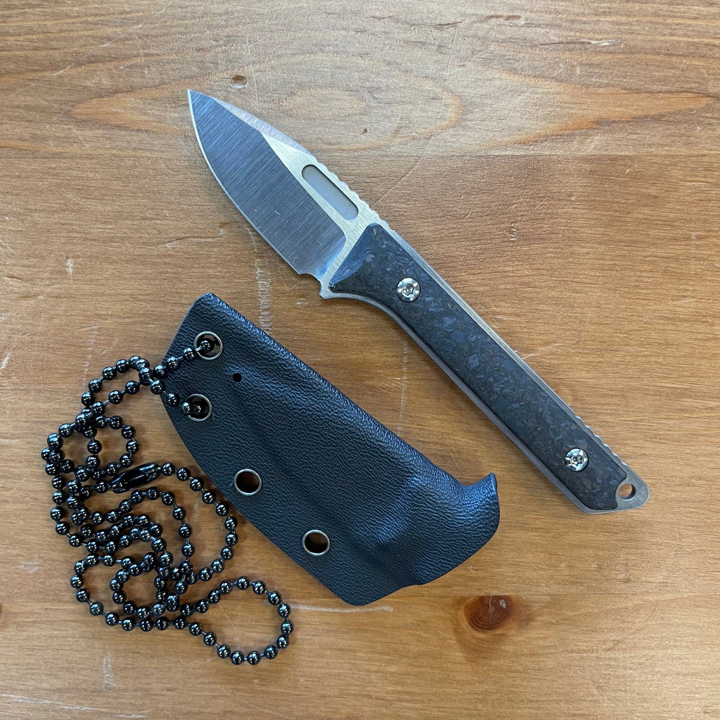 Griffin Scout Medic Fixed Blade 1.65in Satin Magnacut Steel Black Carbon Fiber Handles