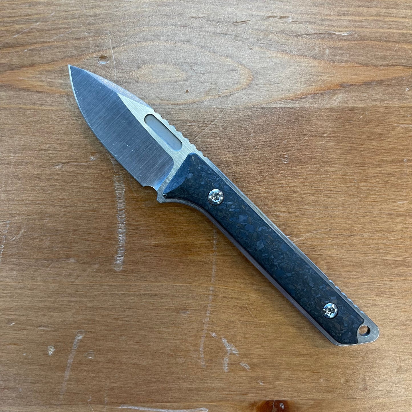 Griffin Scout Medic Fixed Blade 1.65in Satin Magnacut Steel Black Carbon Fiber Handles