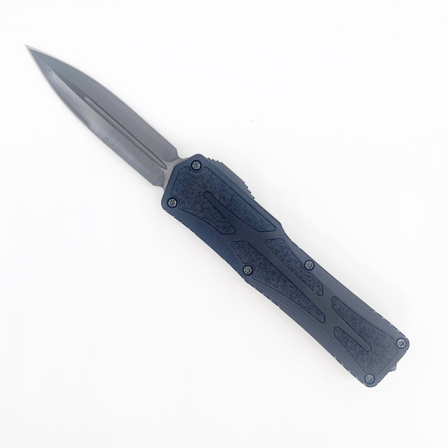 Heretic Knives Colossus Hand Ground Elmax Double Edge DLC Fat Carbon Snakeskin Button ~ DLC Hardware #96 - Pre-Owned