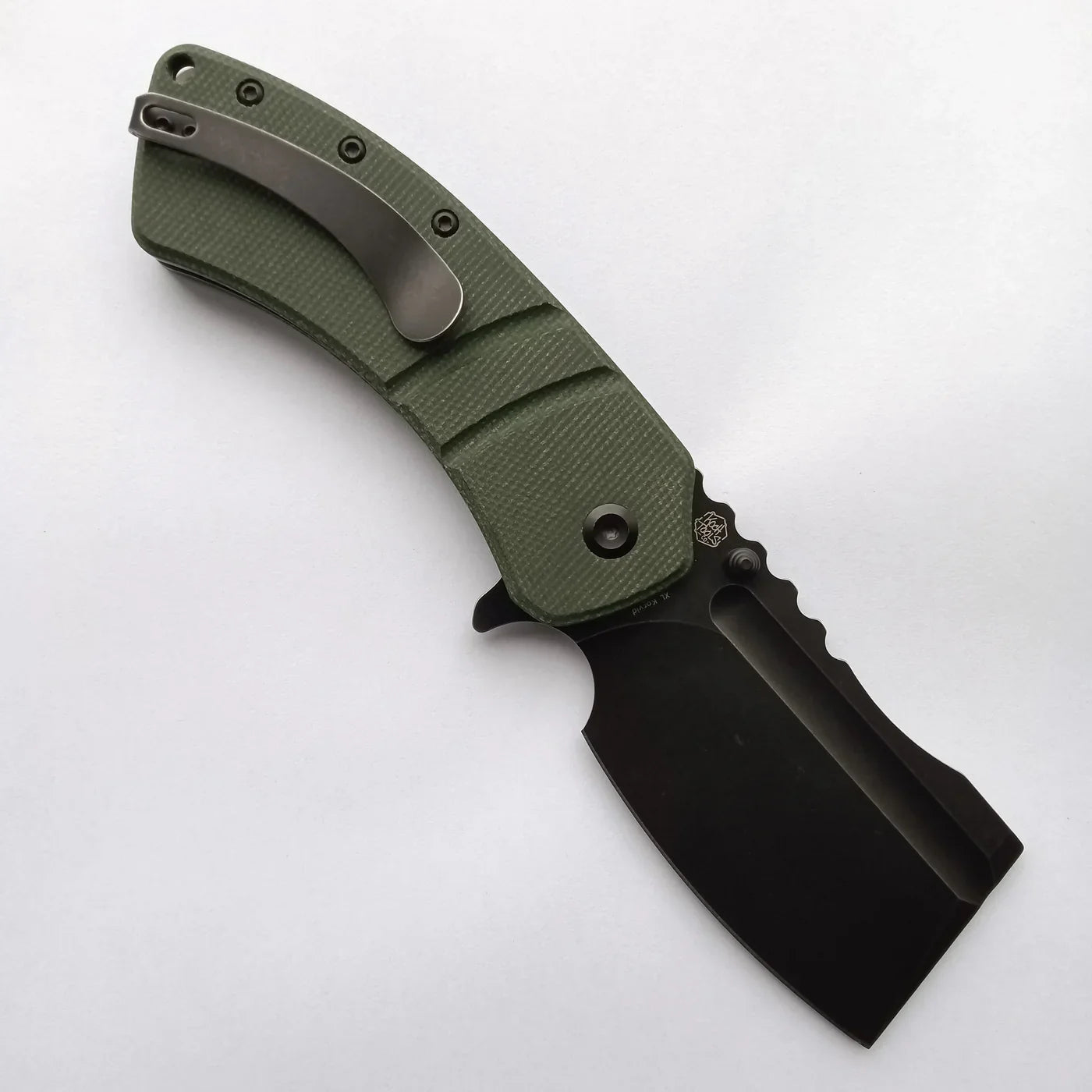 Kansept XL Korvid 3.55" 154CM Green Micarta T1030B4