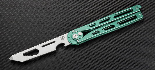 Artisan Cutlery Kinetic-Tool Automatic Butterfly Tool Green Ti (4" SW 8CR)