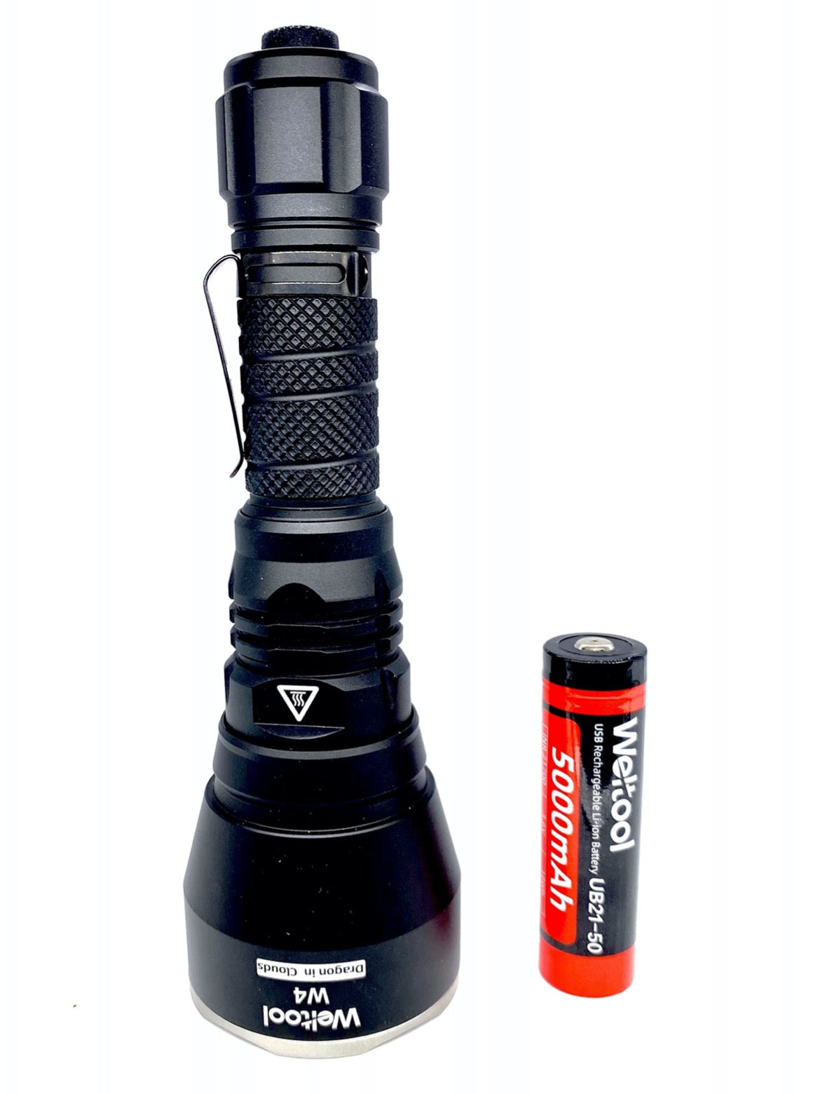 Weltool W4 LEP Long Distance Throwing Flashlight w/ Micro-USB Rechargeable 21700 Battery