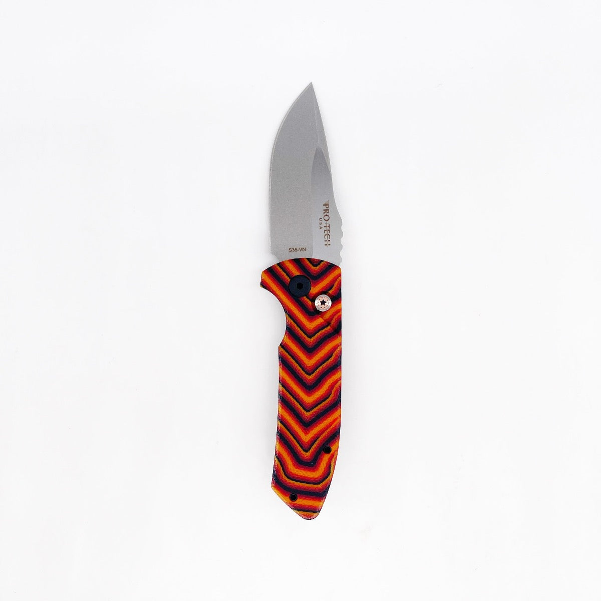 Pro-Tech SBR Auto Folding Knife Unique Micarta / Aluminum Handles S35VN Blade Mosaic Button