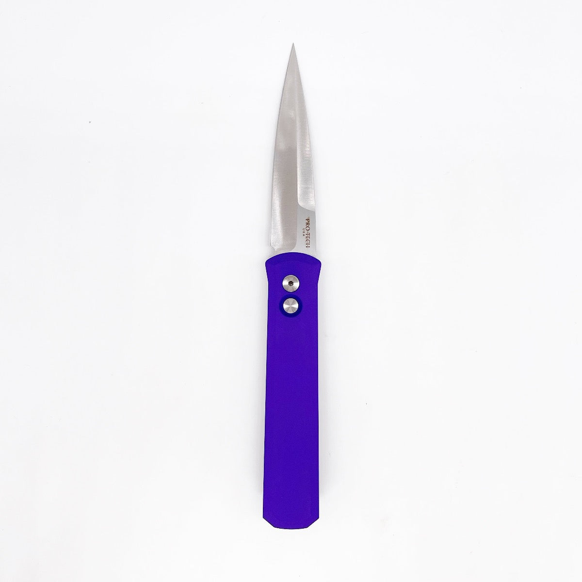 Pro-Tech Godfather Auto Folding Knife Purple Aluminum Handle Satin 154cm Blade