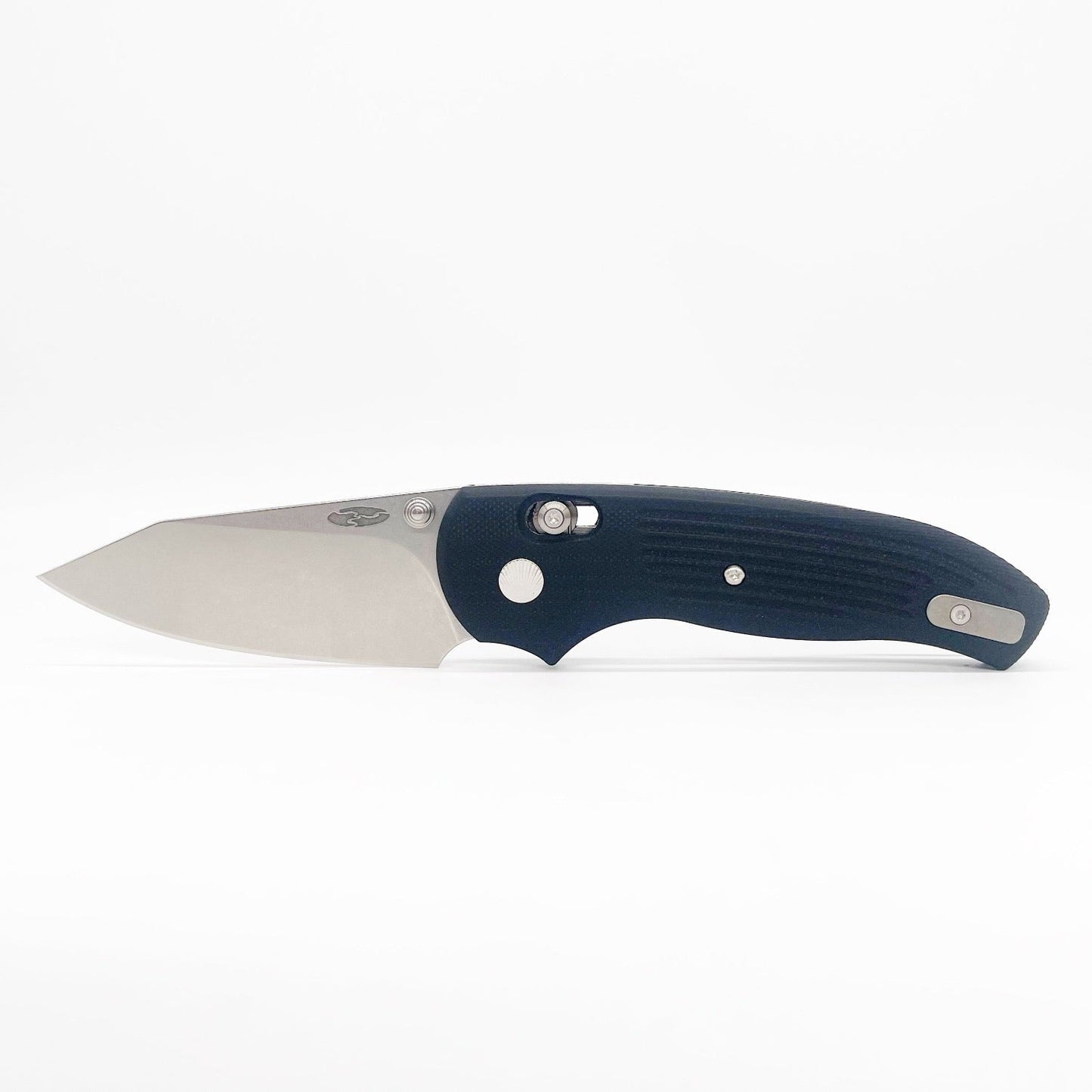 Three Rivers Mfg Shadow Folding Knife G10 3D Contoured Handles - Jet Black