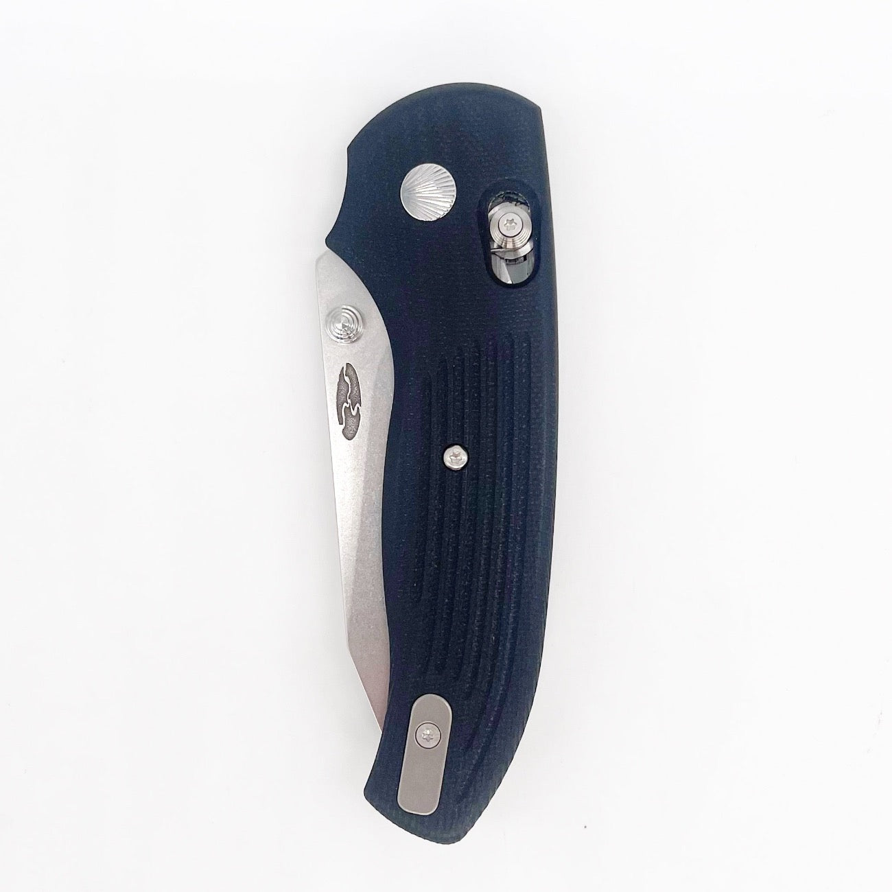 Three Rivers Mfg Shadow Folding Knife G10 3D Contoured Handles - Jet Black