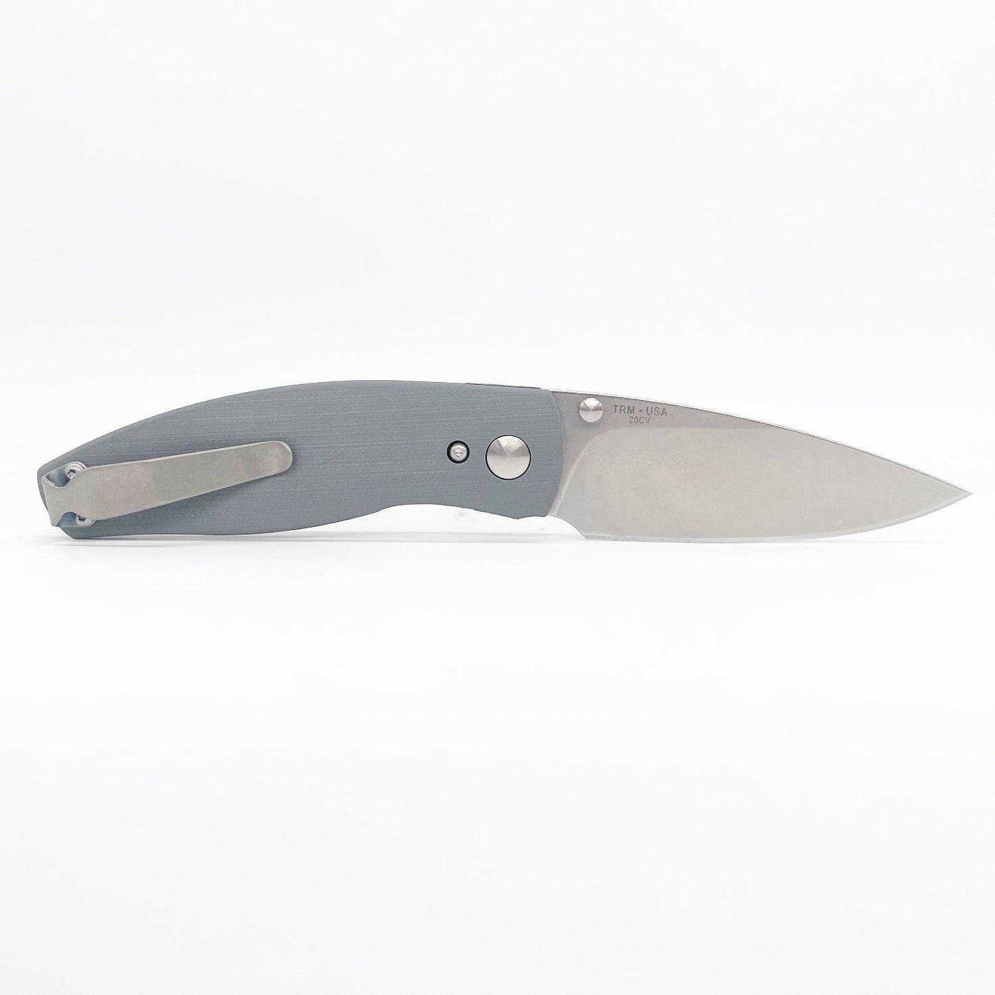 Three Rivers Mfg Neutron 2 Folding Knife 3in CPM 20CV Steel 3D G10 - Gray