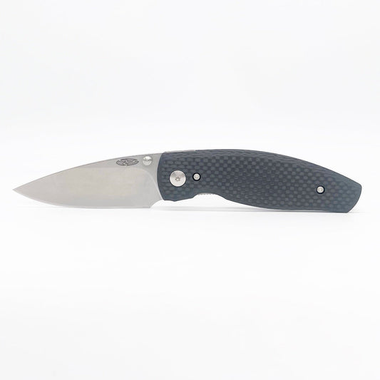 Three Rivers Mfg Neutron 2 Folding Knife 3in CPM 20CV Steel Carbon Fiber Handles