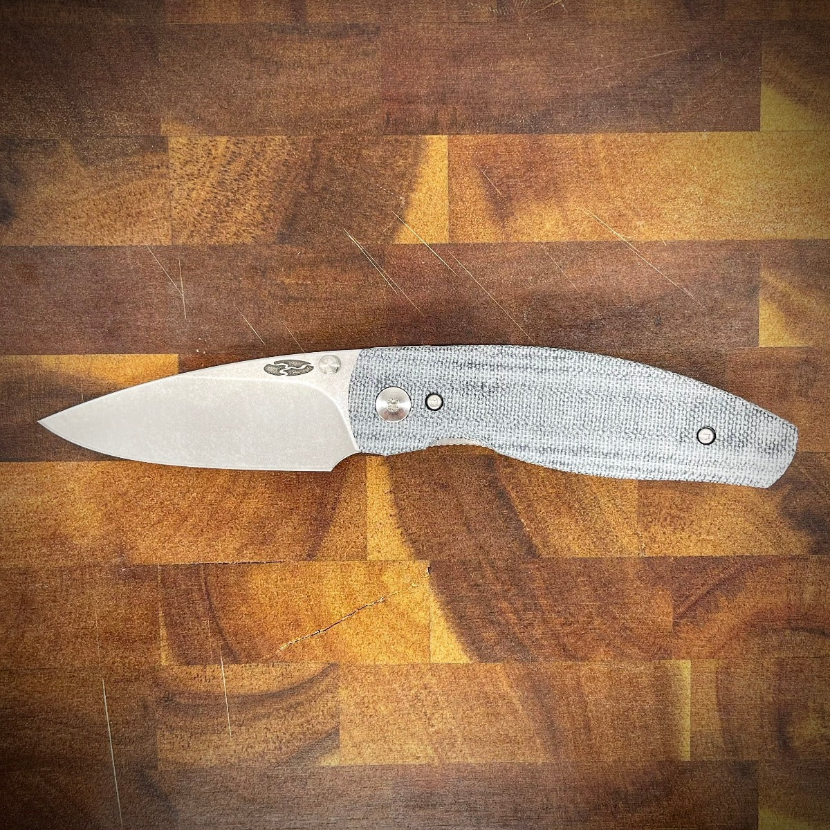 Three Rivers Mfg Neutron 2 Denim Micarta 3D Contoured Scales Magnacut Steel