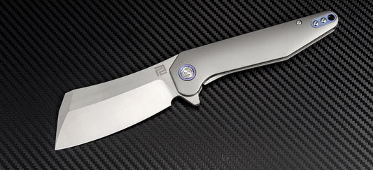 Artisan Cutlery Osprey Frame Lock Knife Grey Ti (3.74" Satin S35VN)