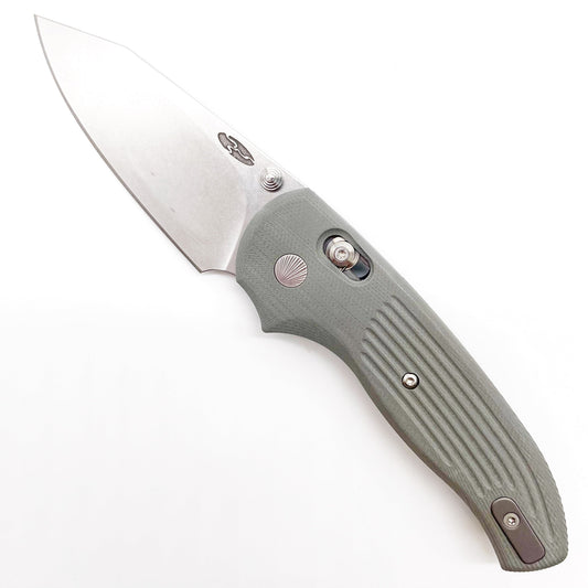 Three Rivers Mfg 2 Dot Shadow Folding Knife G10 3D Contoured Handles - Jet Black / Slate Gray