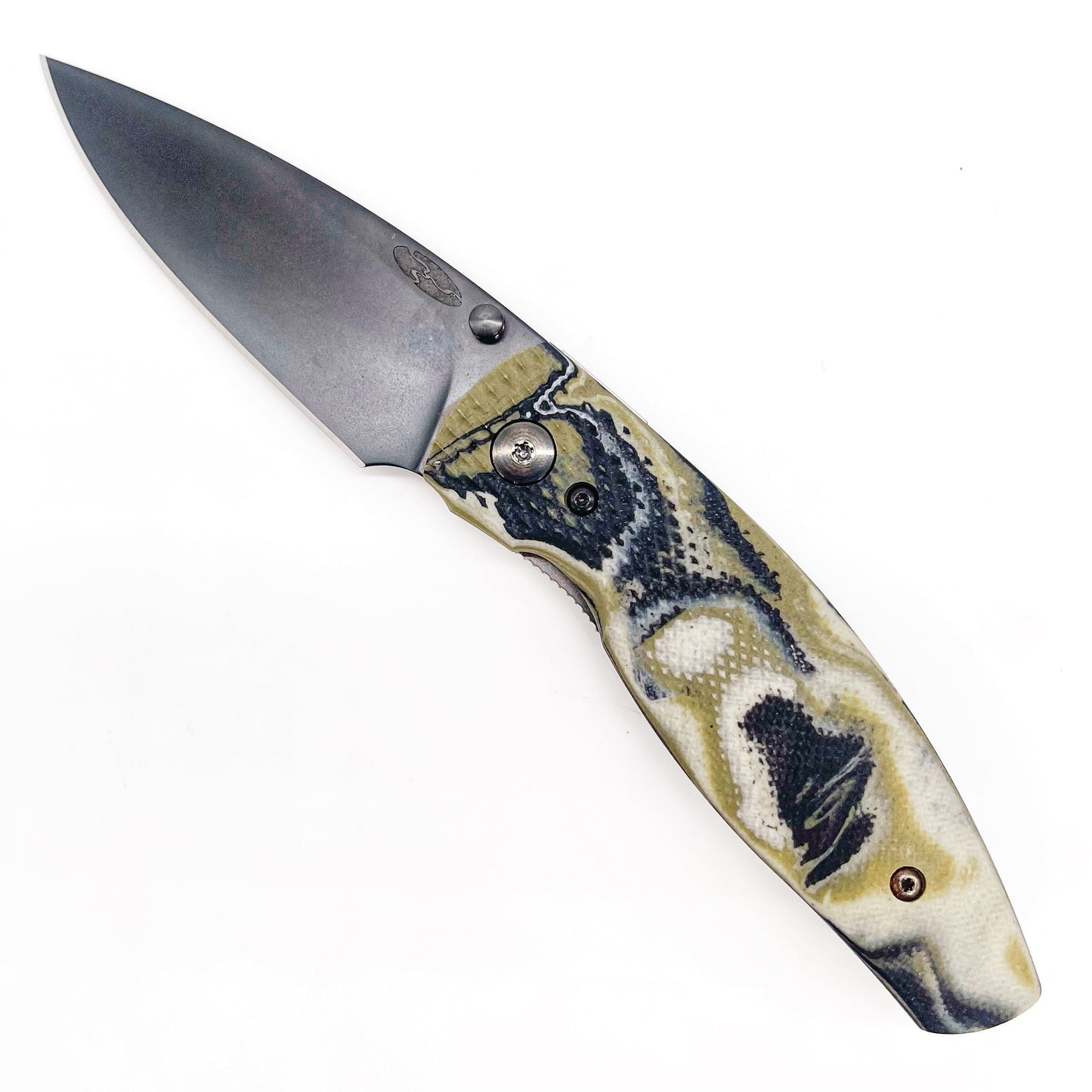 Three Rivers Mfg DLC BackStrap Neutron 2 Midnight Jungle G10 3D Lizard Skin Magnacut Steel