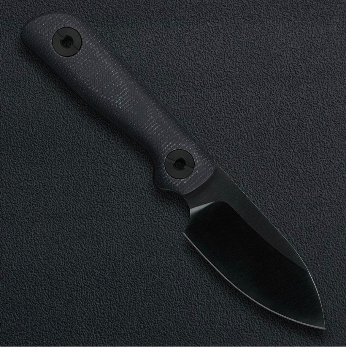 Kunwu Stiffy P F705BK-3, 3.00″ Satin DLC Vanadis 8 Blade, Micarta, Fixed Blade, view 2