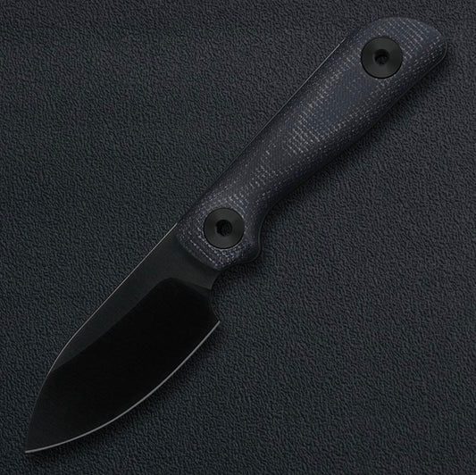 Kunwu Stiffy P F705BK-3, 3.00″ Satin DLC Vanadis 8 Blade, Micarta, Fixed Blade