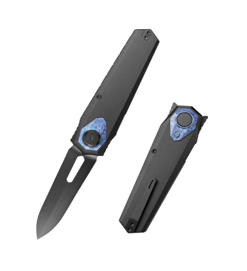 Remette RT-Infinite Power RTIP-D â€“ Black DLC M390 Dagger | Titanium DLC Handle | Button + Liner Lock