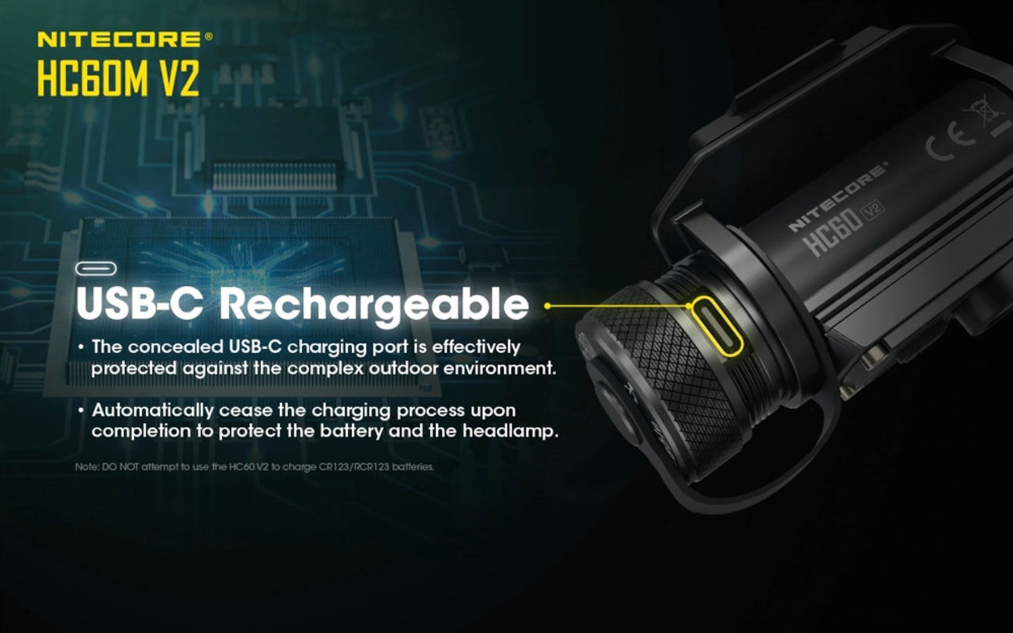 Nitecore HC60m V2 1200 Lumen 1*18650 Rechargeable Battery